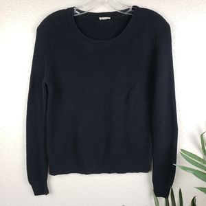L'AGENCE Black Crew Neck Sweater